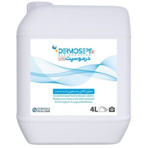 محلول ضدعفونی کننده دست درموسپت پلاس حجم 4 لیتر
