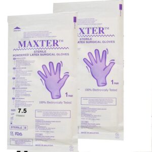 دستکش جراحی استریل پودری سایز 7/5