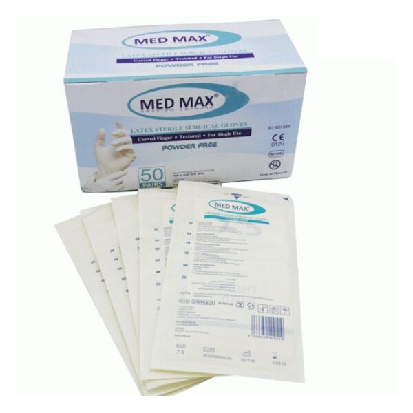 دستکش جراحی استریل بدون پودر سایز ۶.۵ - Image 1