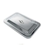 دیش درب دار استیل سایز کوچک سایز 22*13