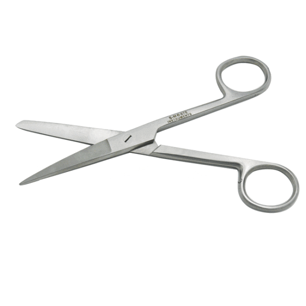 unnamed-file-5.gif قیچی یک سر تیز 14 سانتی متر + گارانتی - Image 1